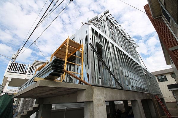 Metal frame hurricane proof house