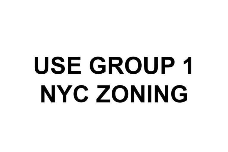 Use Group 1 NYC Zoning
