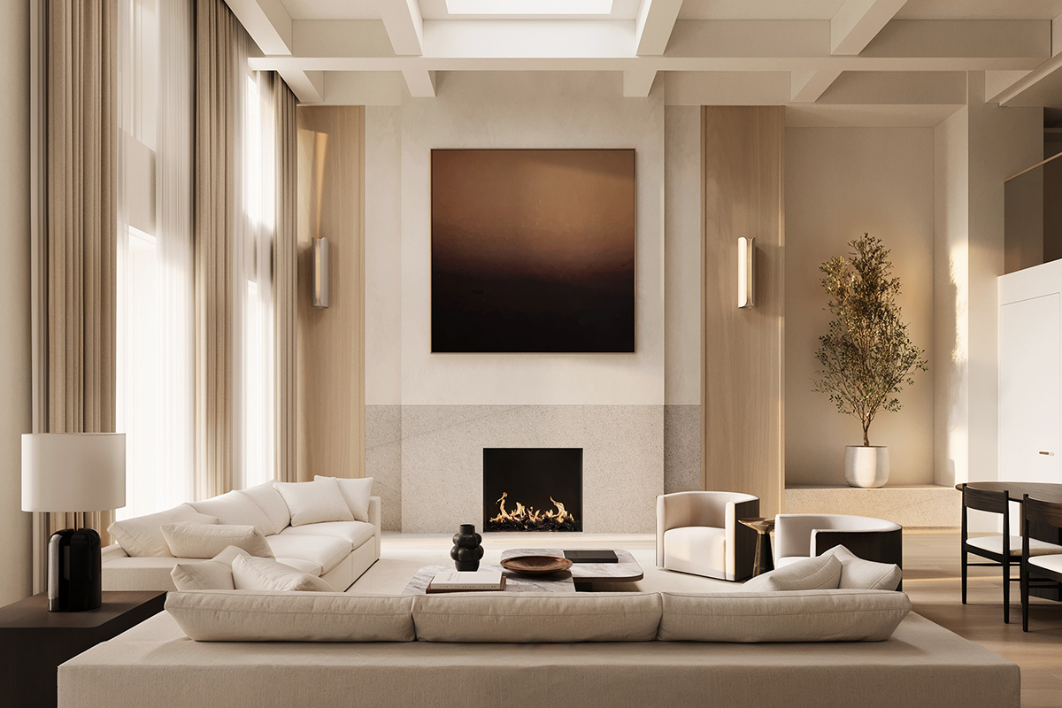 Townhouse Design Interior Rendering