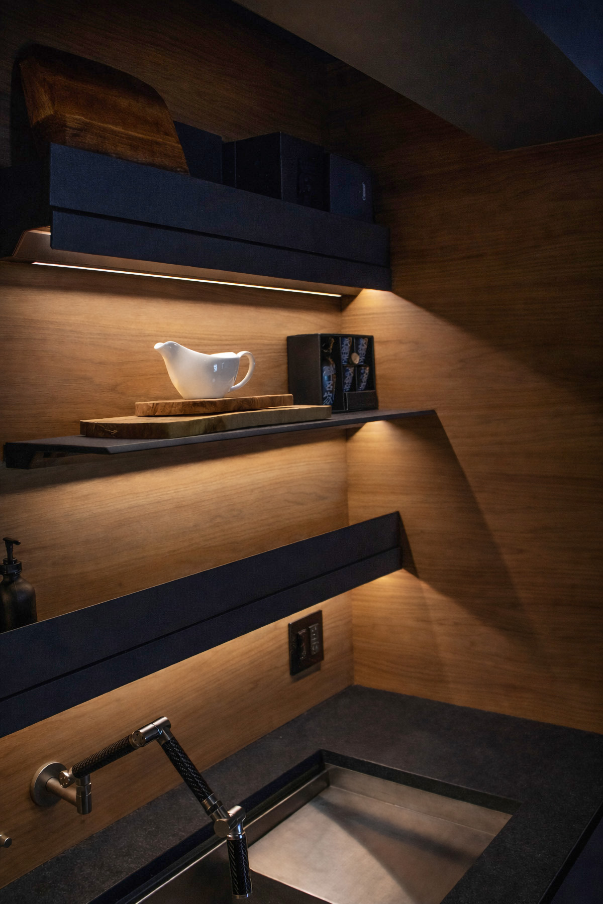 Kitchen with accent lighting
