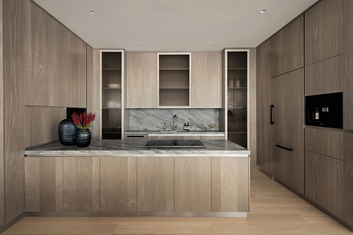 Tribeca penthouse kitchen with peninsula