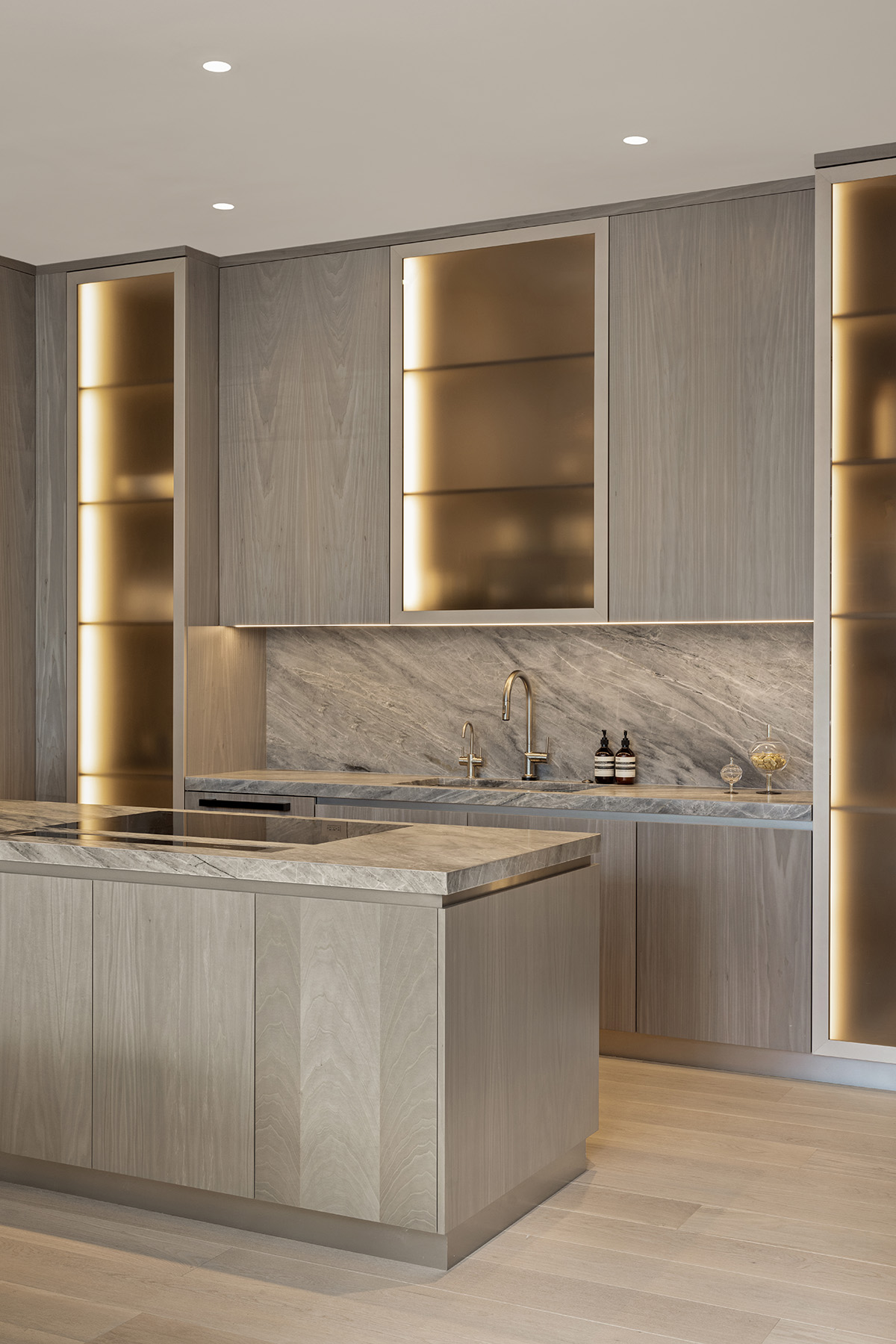 Warm Custom Kitchen with Natural Wood