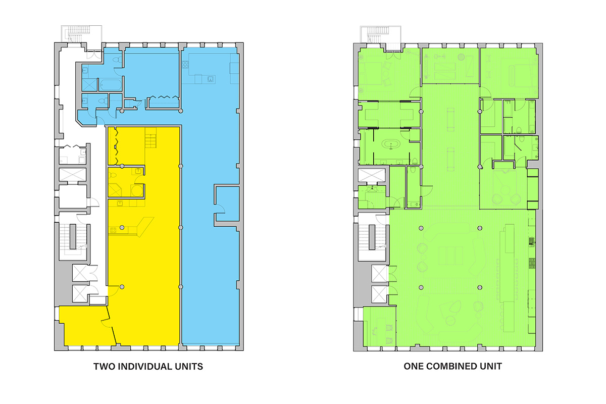 Combining Apartments Diagrams