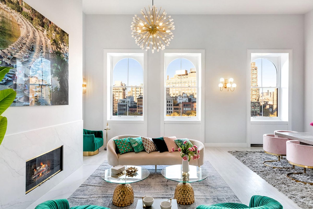 cool nyc apartment living room