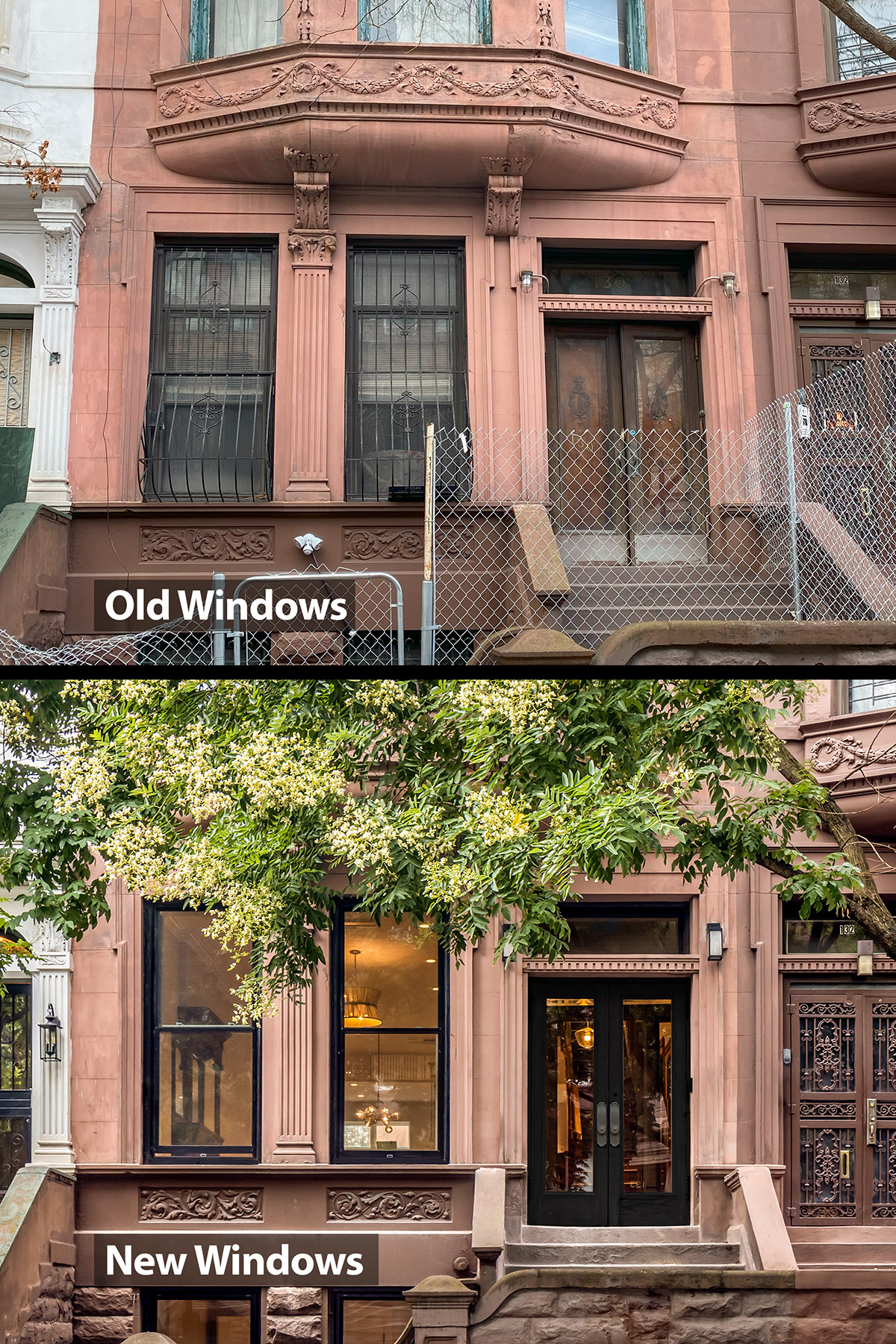 Brownstone Windows Before and After