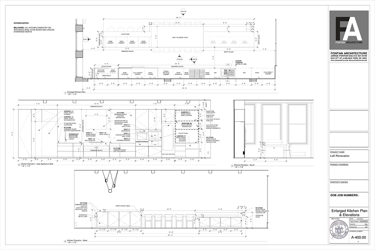 Architectural Kitchen Design Plans