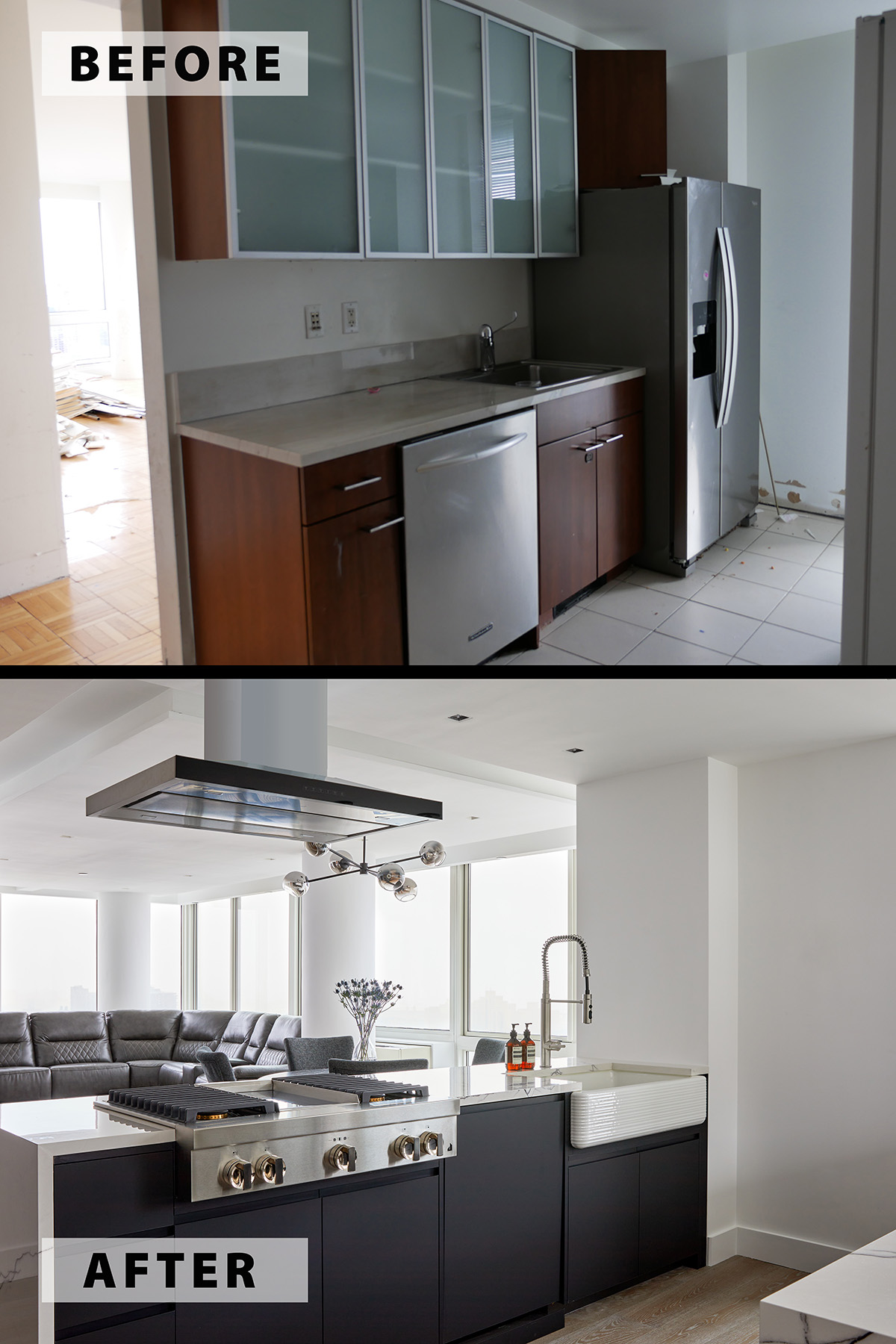 Opening a Kitchen in Manhattan before and after