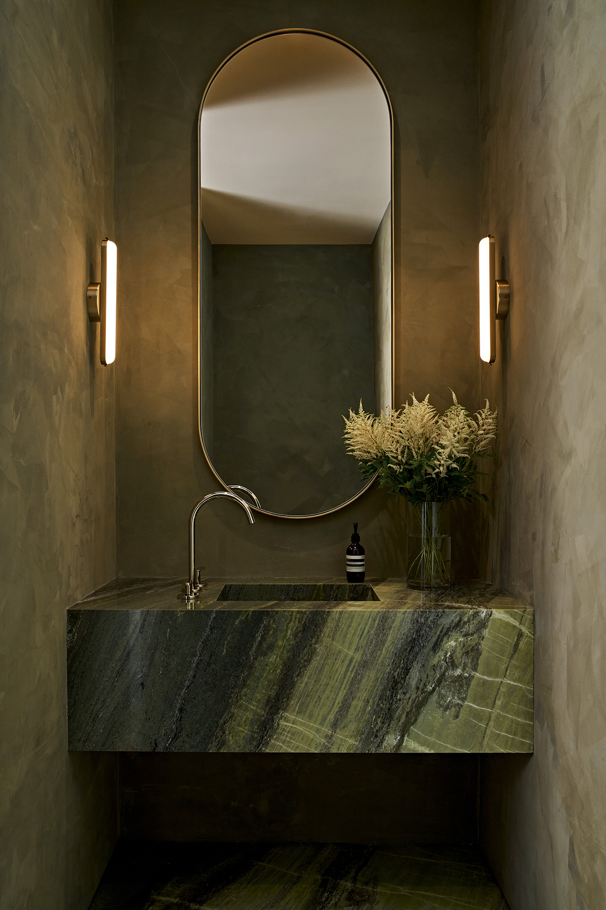 Bespoke Powder Room Design in a Luxury NYC Apartment