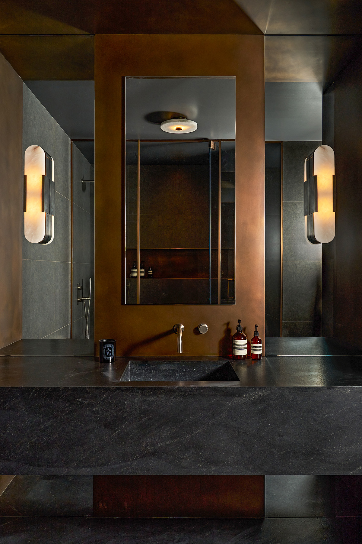 Dark Modern Bathroom Design