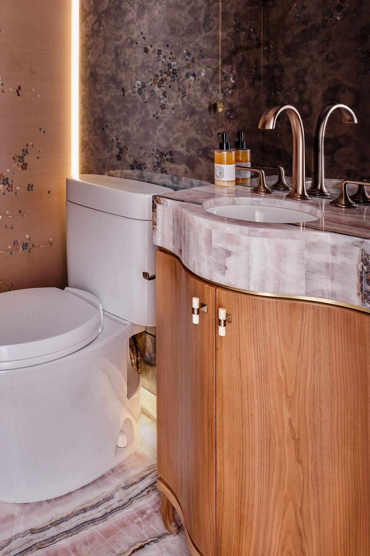 Curved Onyx Bathroom Sink