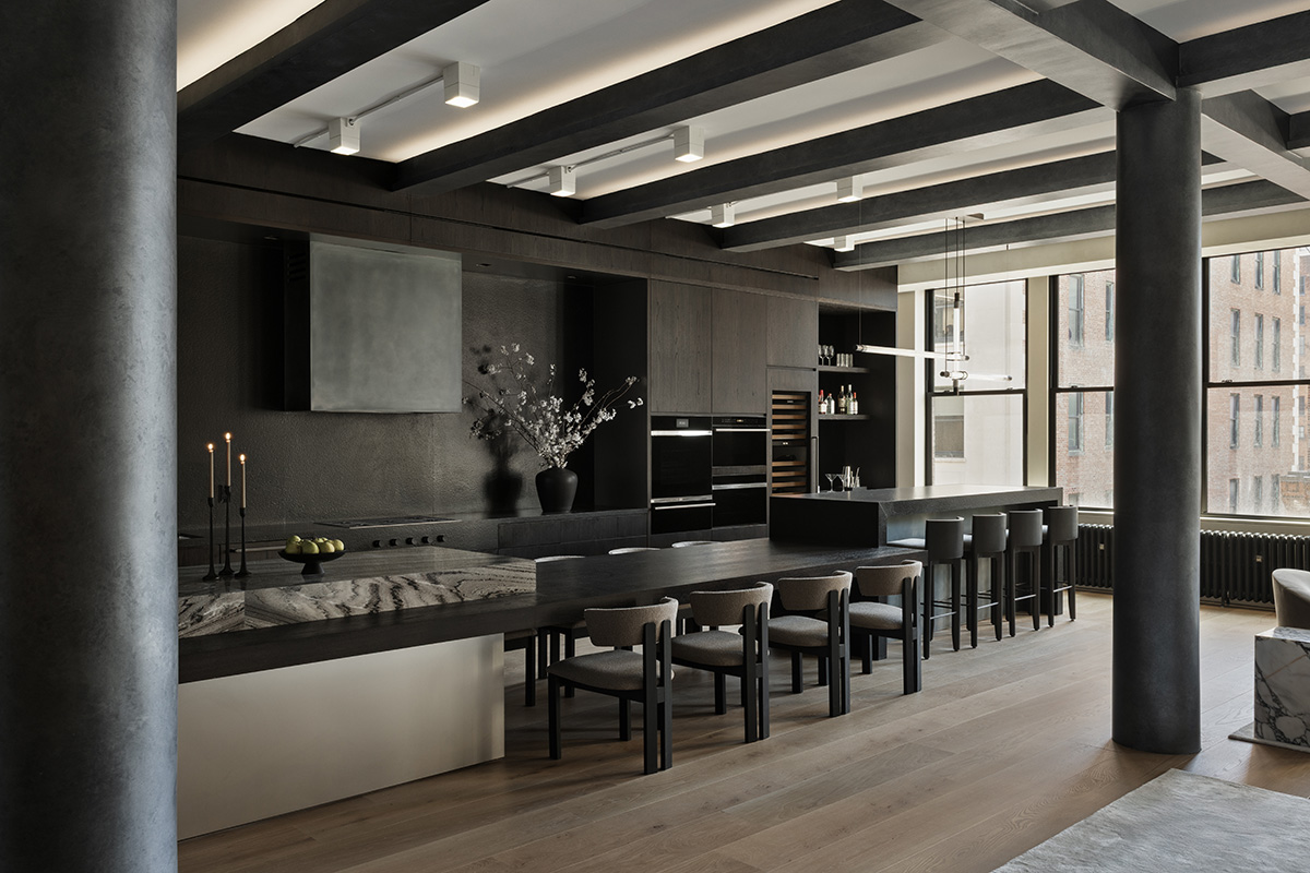 Custom NYC Kitchen Design With Island