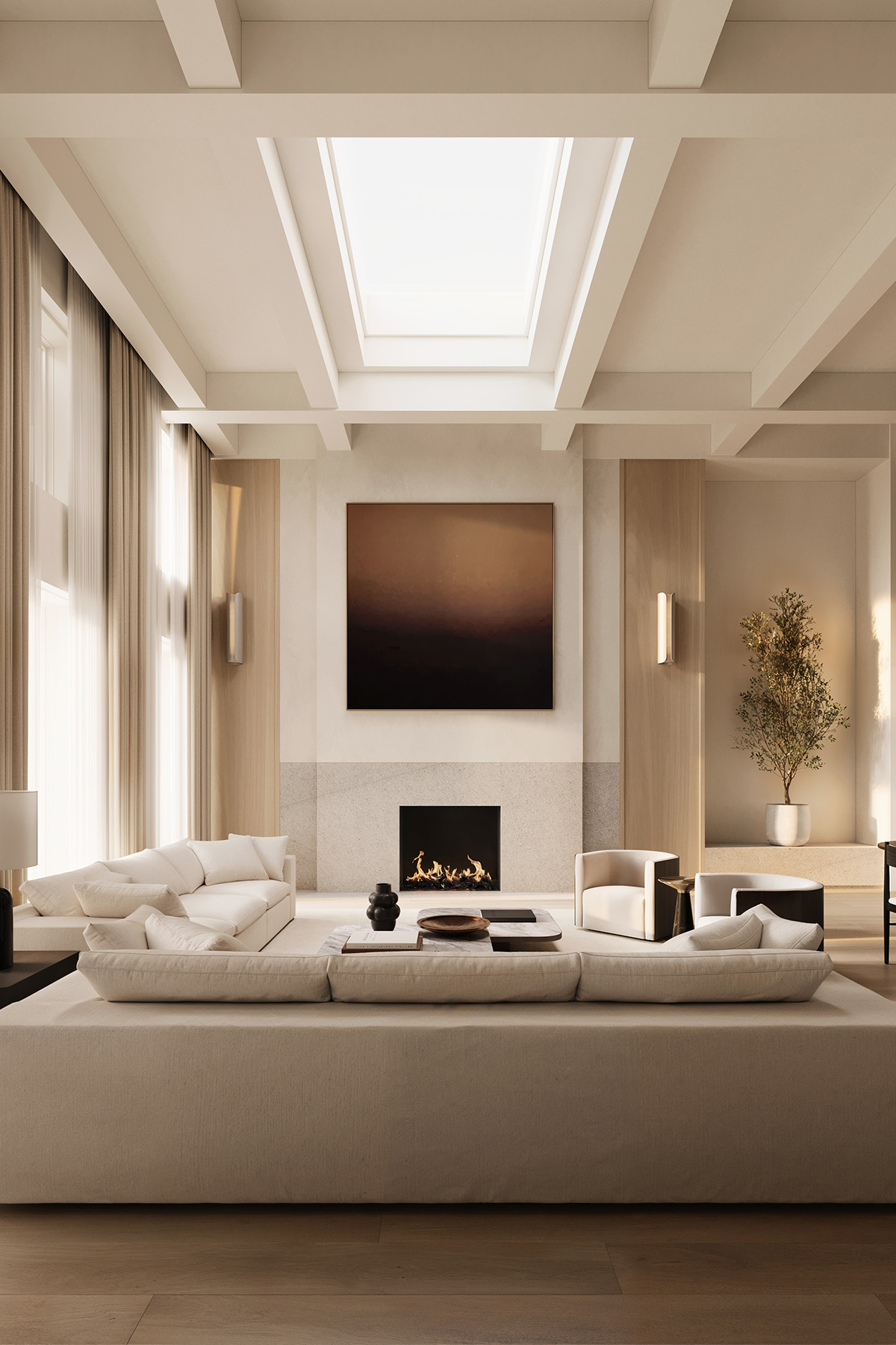 Grand and Elegant 25 Foot Wide Townhouse Living Room in NYC