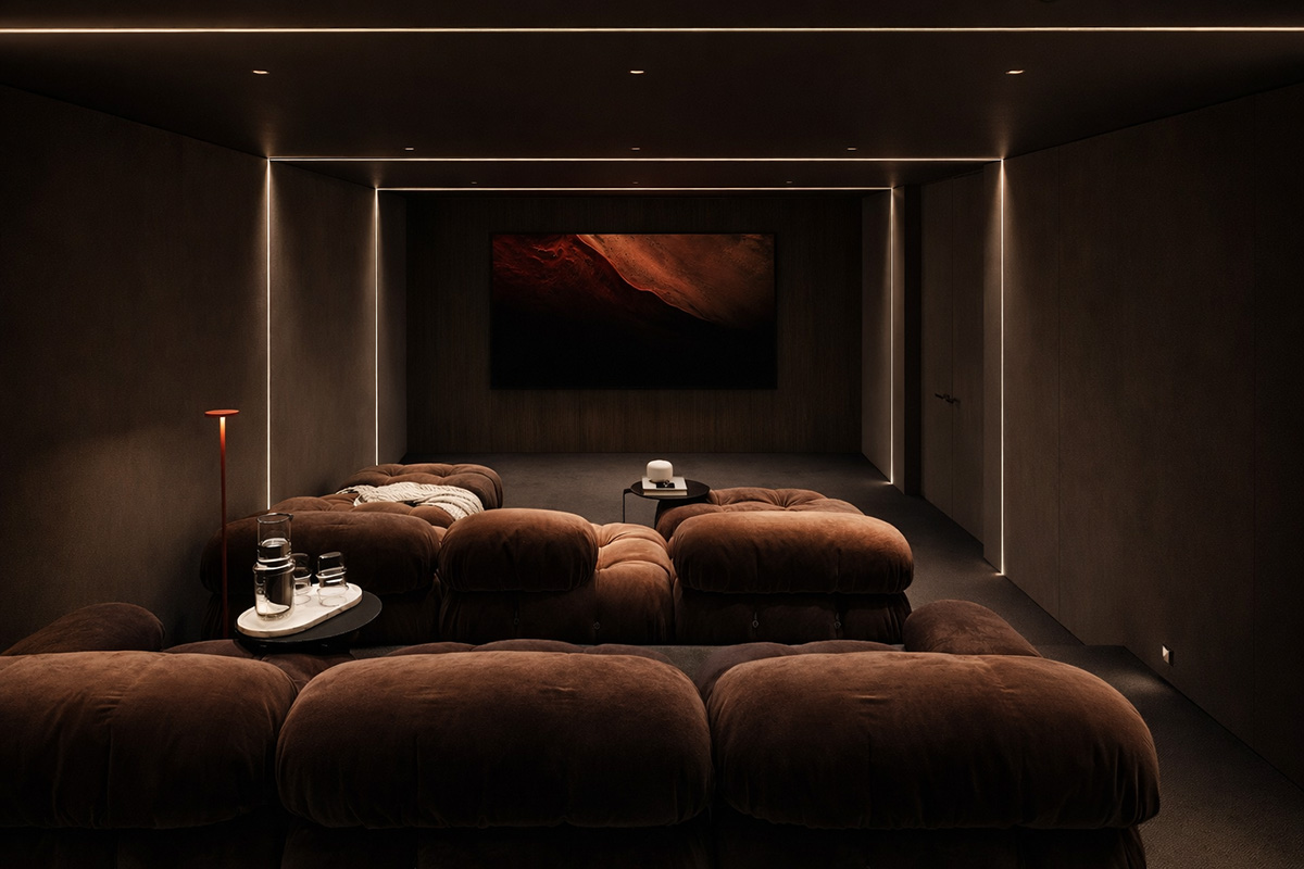 Home theater design in a Manhattan Townhouse
