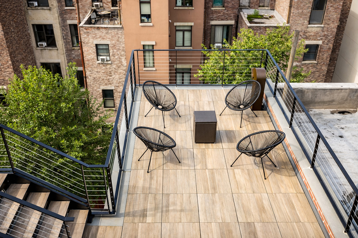New Roof Deck on a Manhattan Brownstone
