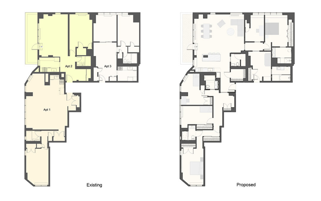 Upper West Side Apartment Combination: Combining Three Apartments into One Residence