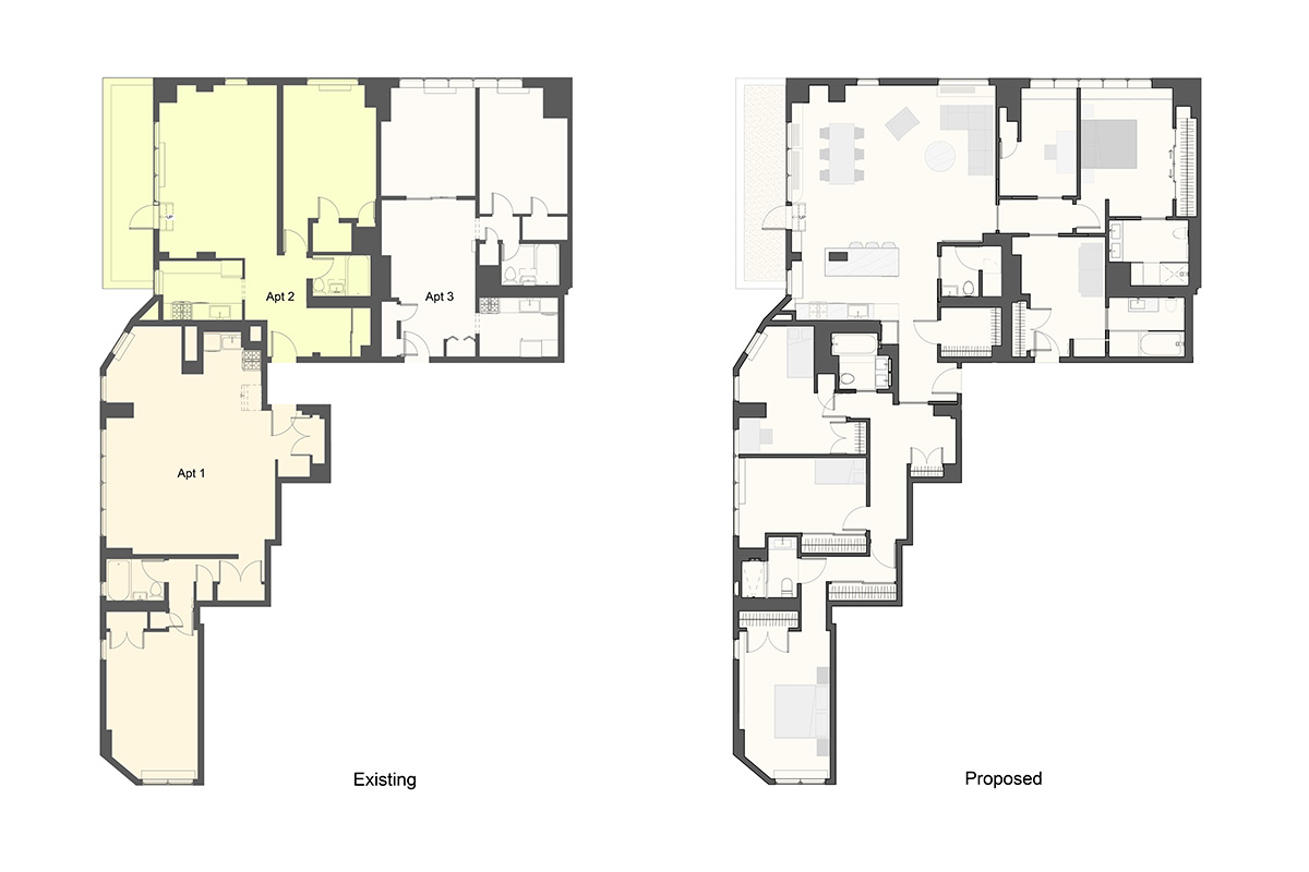 Upper West Side Apartment Combination: Combining Three Apartments into One Residence