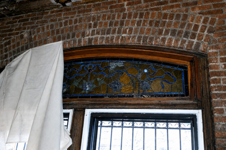 Uncovered Stained Glass Window Upper West Side Townhouse